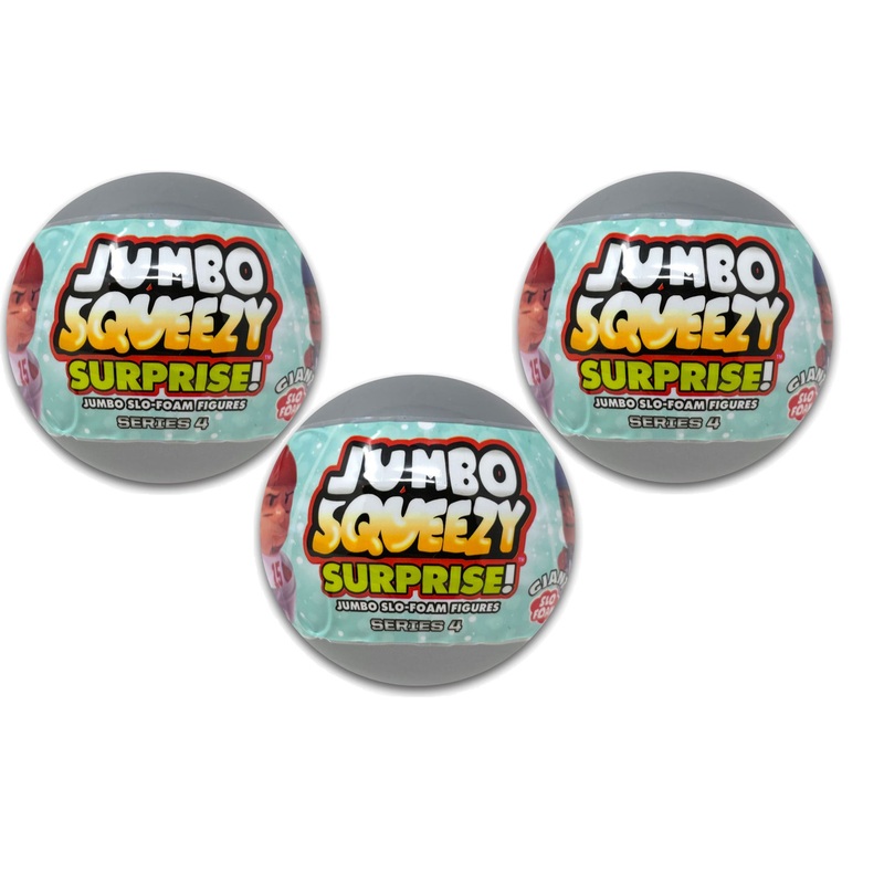 3 Pack – NFL Football Jumbo SqueezyMates Capsules – Series 4 Football 2025