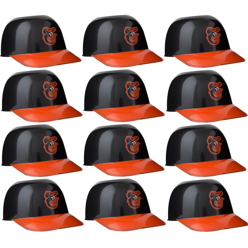 Baltimore Orioles MLB 8oz Snack Size / Ice Cream Mini Baseball Helmets – Quantity 12
