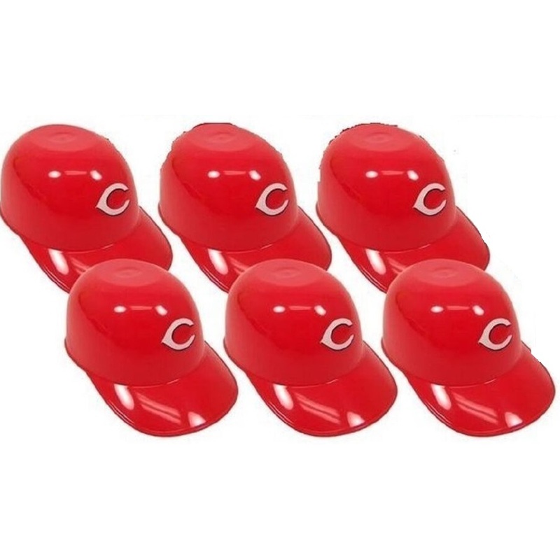 Cincinnati Reds MLB 8oz Snack Size / Ice Cream Mini Baseball Helmets – Quantity 6