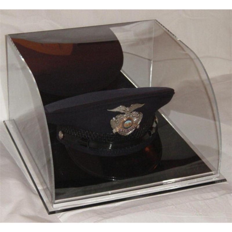 DELUXE MILITARY / POLICE TOP HAT ACRYLIC DISPLAY CASE