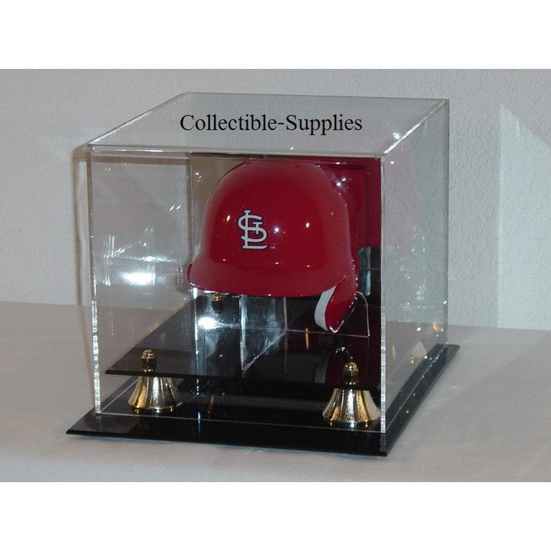 Deluxe Mini Baseball Helmet Display Case with Stand