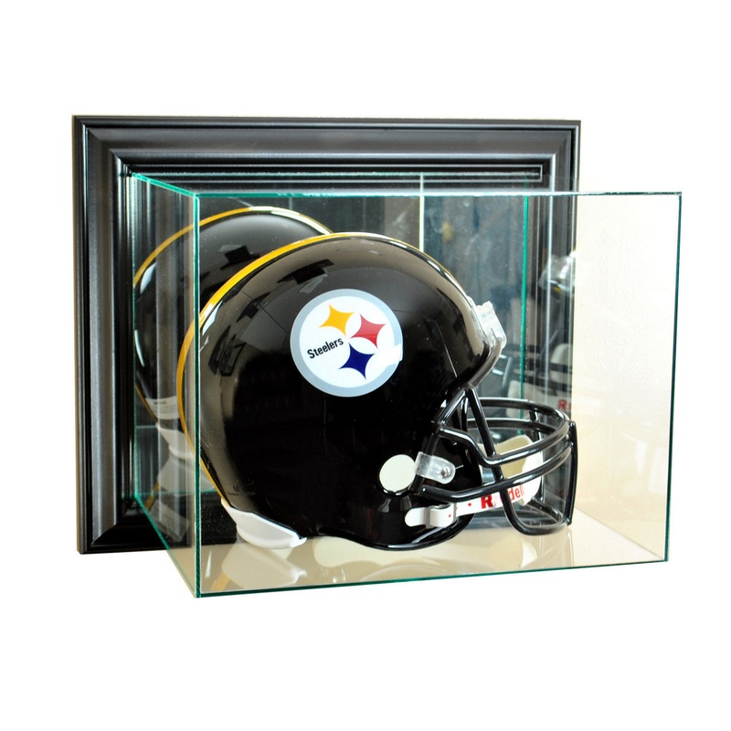 Deluxe Real Glass Wall Mounted Football Helmet Display Case