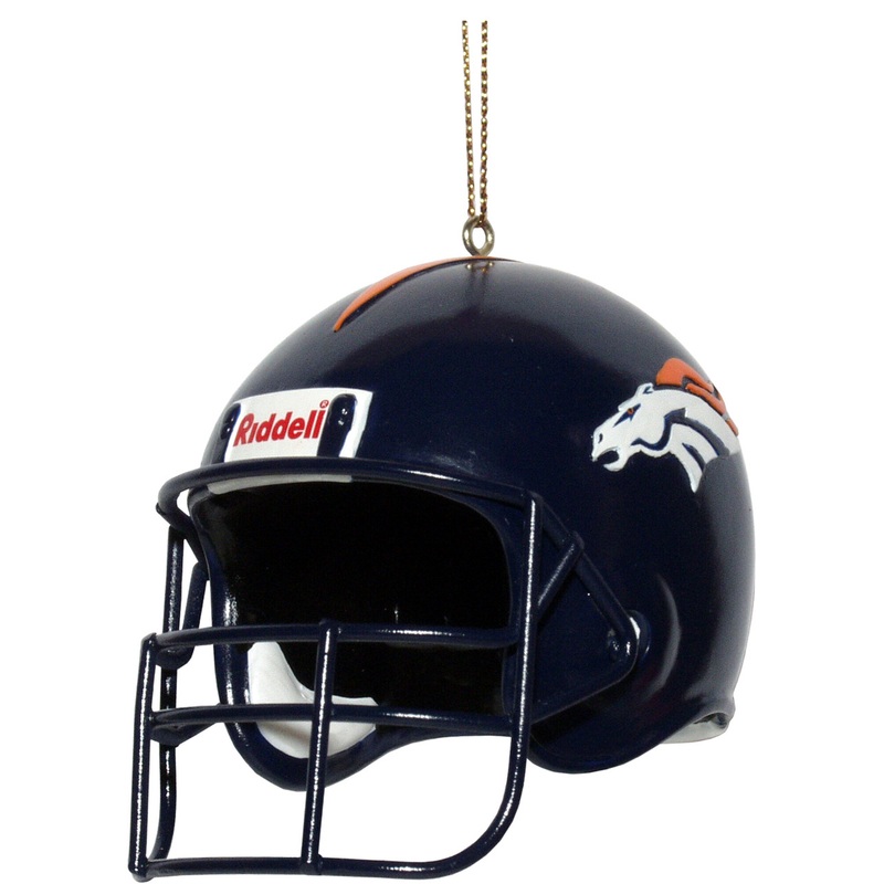 Denver Broncos Team 3 inch Football Helmet Christmas Tree Ornament