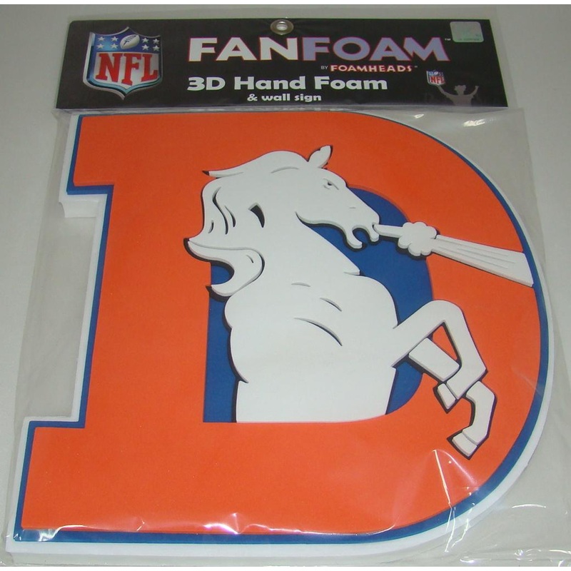 Denver Broncos Throwback 3D Fan Foam Logo Sign