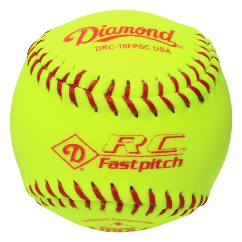 Diamond 10-Inch reduced Compression Synthetic Cover Softballs (Dozen) DRC-10FPSC USA