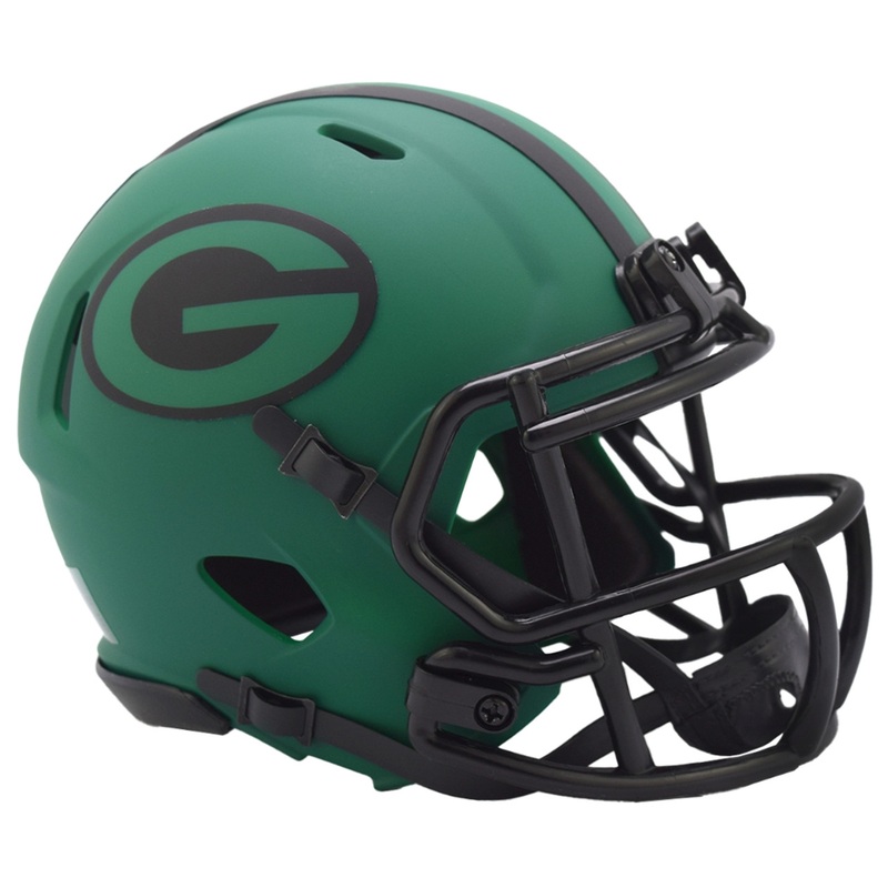Green Bay Packers Alternate RAVE Revolution Speed Mini Football Helmet – New in Riddell Box