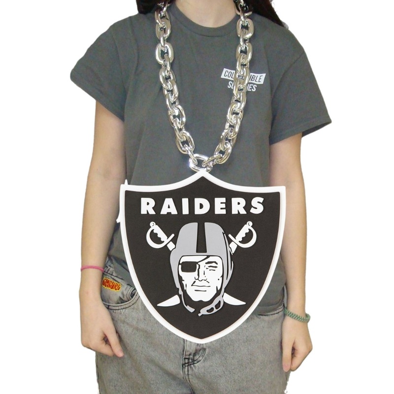 Las Vegas Raiders Head BIG LOGO 3D Fan Chain Foam Necklace