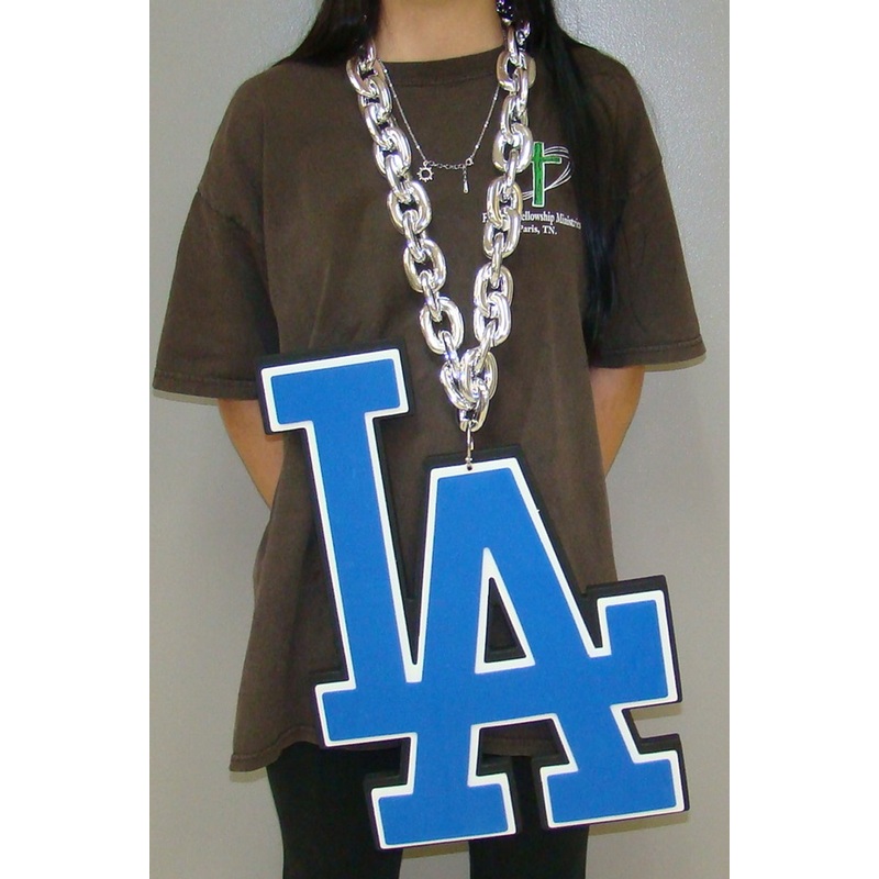 Los Angeles Dodgers LA BIG LOGO 3D Fan Chain Foam Necklace