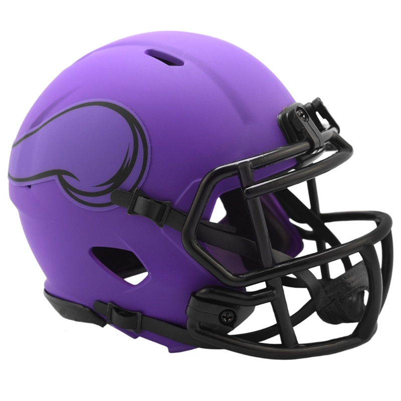 Minnesota Vikings Alternate RAVE Revolution Speed Mini Football Helmet – New in Riddell Box