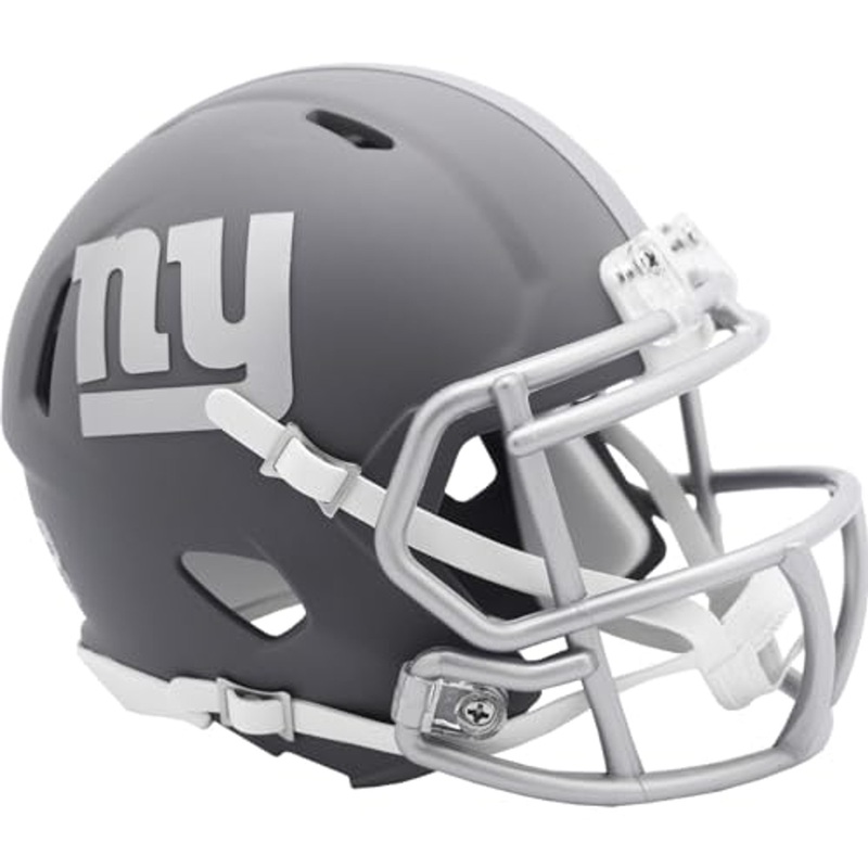 New York Giants Alternate SLATE Revolution Speed Mini Football Helmet