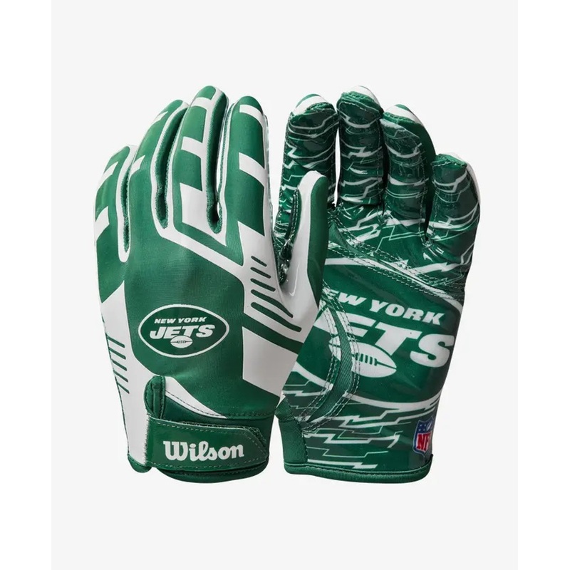 New York Jets NFL Stretch Fit Receiver Football Gloves