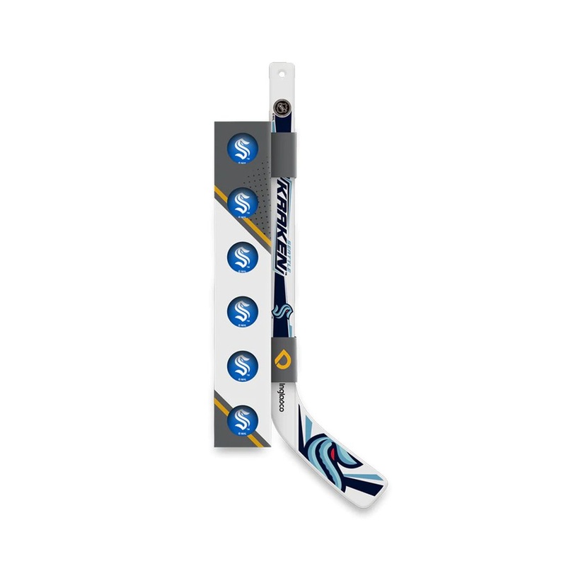NHL Seattle Kraken Rapid Fire Set (18″ mini stick and 6 foam balls)