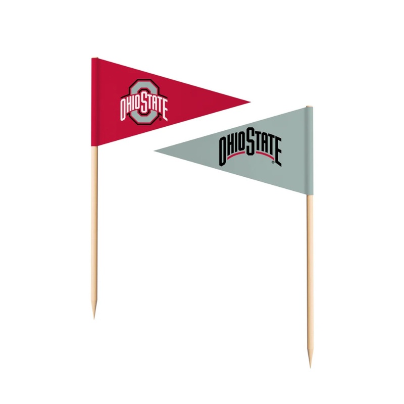 Ohio State Buckeyes NCAA Team Toothpick Flags – 36 pack Toothpicks