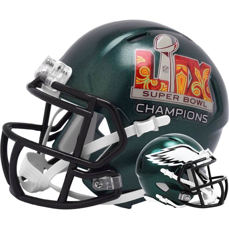 Philadelphia Eagles Super Bowl LIX 59 Champions Riddell Speed Mini Football Helmet