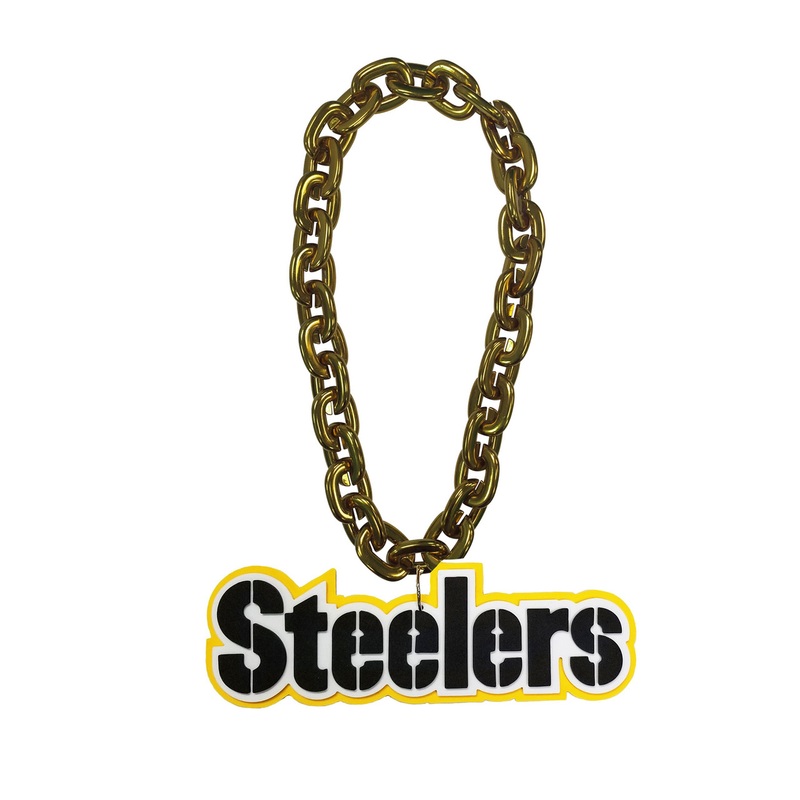 Pittsburgh Steelers NFL Touchdown Fan Chain 10 Inch 3D Foam Necklace