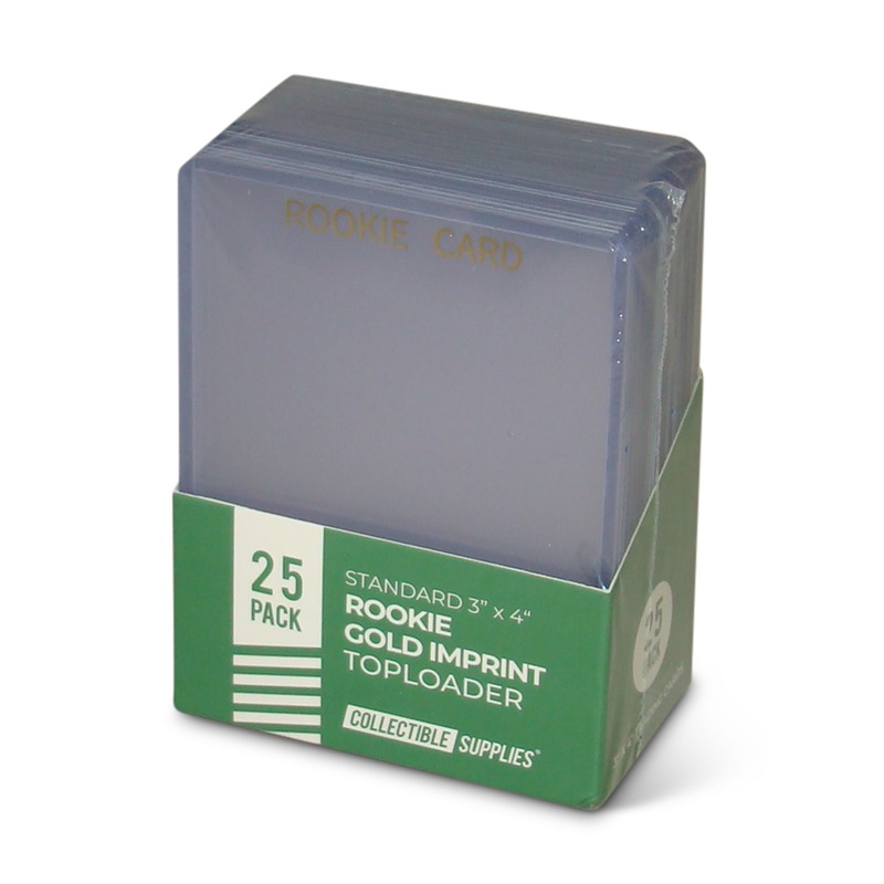 Rookie Card Gold Imprint Standard 3″ x 4″ Top-Loaders Collectible Supplies 35pt.