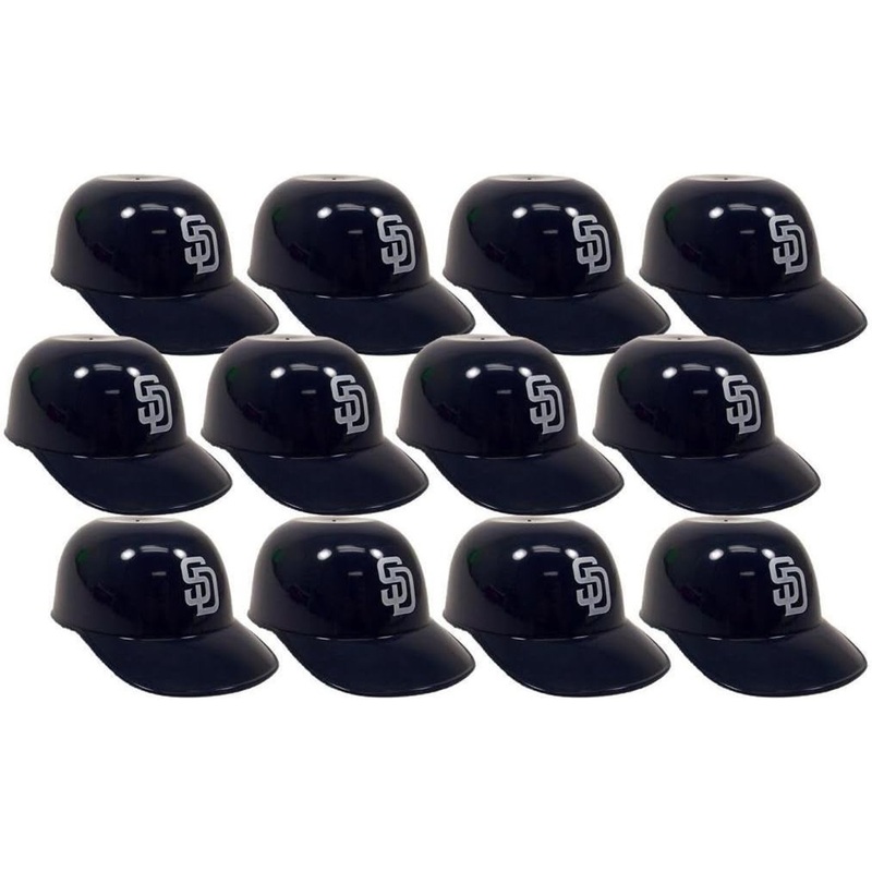 San Diego Padres MLB 8oz Snack Size / Ice Cream Mini Baseball Helmets – Quantity 12