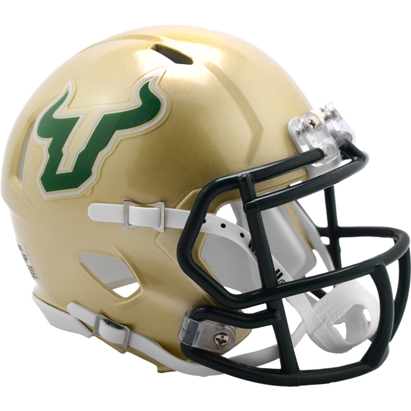 South Florida Bulls New Gold NCAA Revolution SPEED Mini Football Helmet