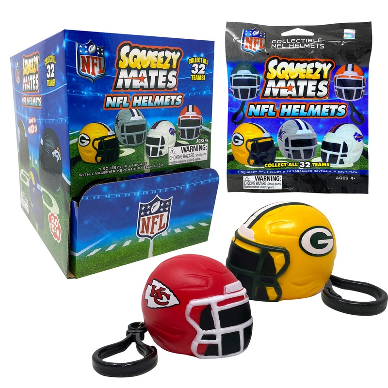 SqueezyMates Gravity Feed NFL Helmets Mystery Box (24 packs)