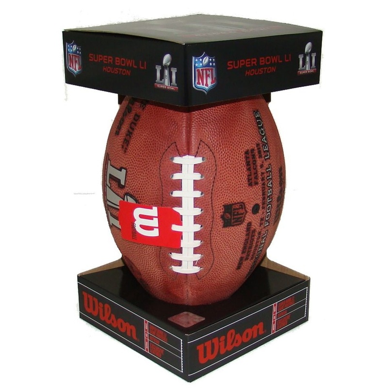 Super Bowl LI (Fifty-One 51) Atlanta Falcons vs. New England Patriots Official Leather Authentic Game Football by Wilson