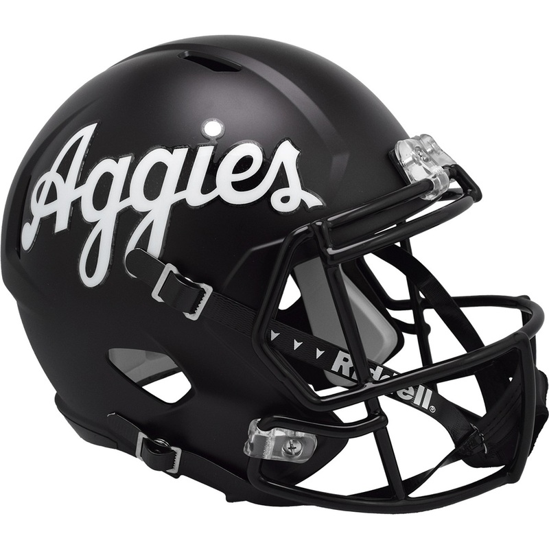 Texas A&M Aggies Black Script SPEED Riddell Full Size Replica Football Helmet