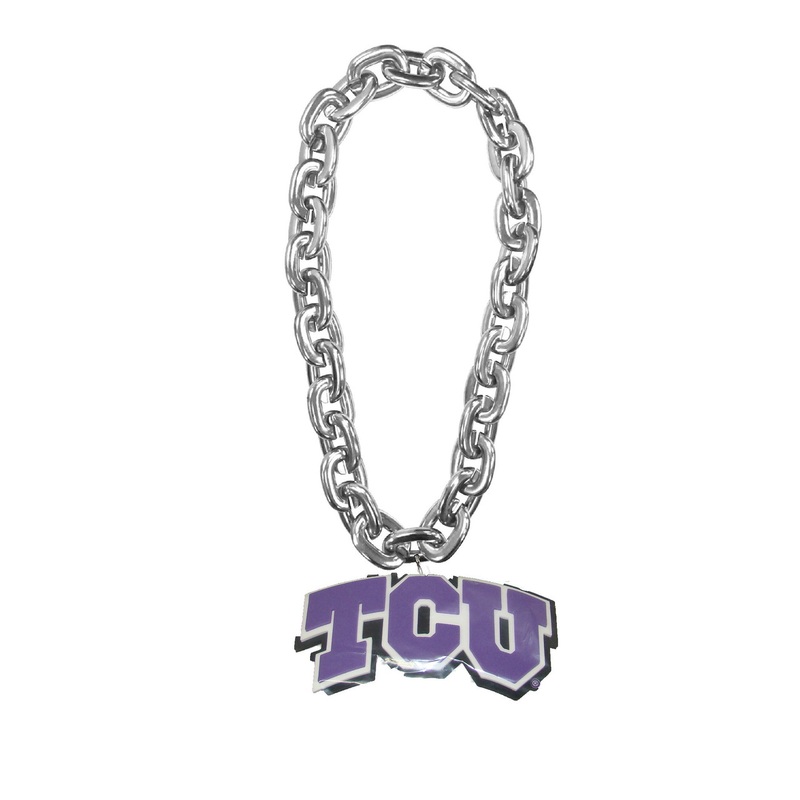 Texas Christian TCU Horned Frogs NCAA Touchdown Fan Chain 10 Inch 3D Foam Necklace