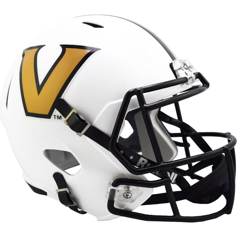 Vanderbilt Commodores White SPEED Riddell Full Size Replica Football Helmet