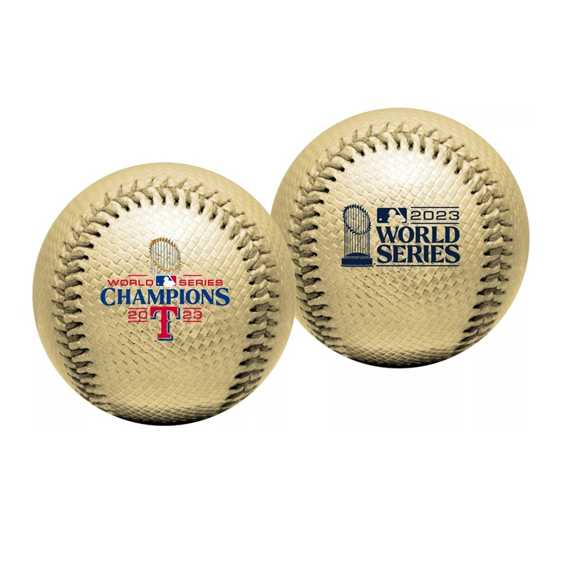 2023 MLB World Series Texas Rangers Champions Gold Collectible Souvenir Replica Baseball by Rawlings