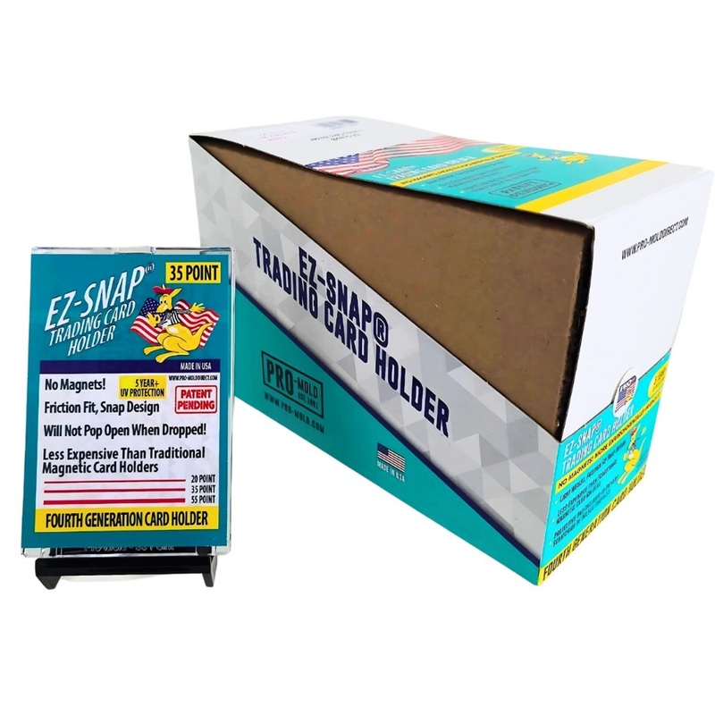 25 pack Box Case – 4th GENERATION Trading Card Holders EZ-Snap 35 Point -CH35