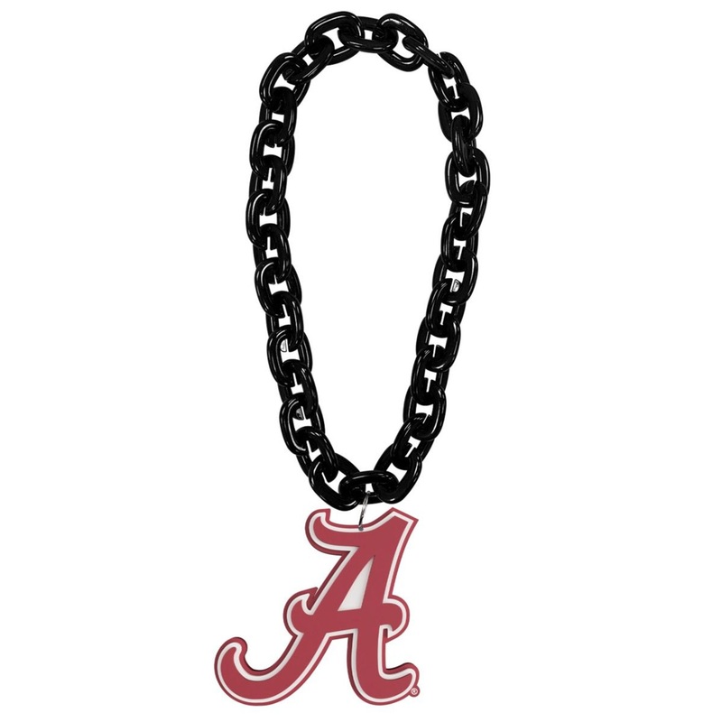 Alabama Crimson Tide NCAA Touchdown Fan Chain 10 Inch 3D Foam Necklace