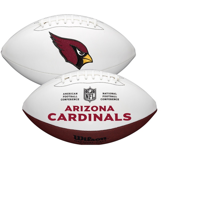 Arizona Cardinals Full Size Official NFL Autograph Signature Series White Panel Football by Wilson