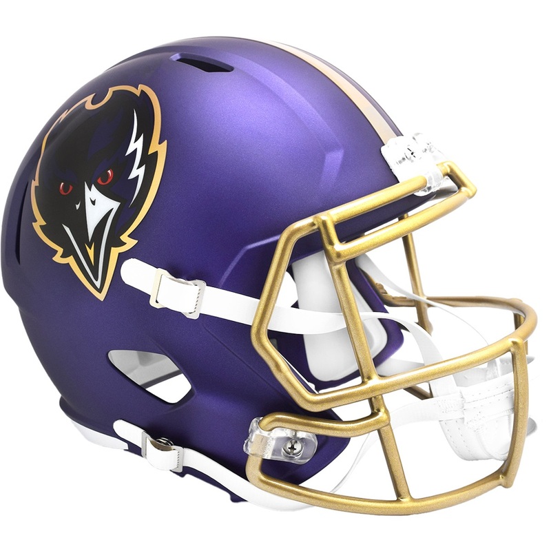 Baltimore Ravens Alternate Matte Purple 2024 On-Field Riddell SPEED Full Size Replica Football Helmet