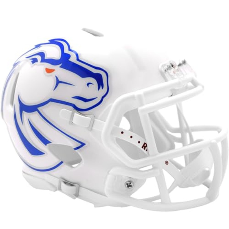 Boise State Broncos White 2024 Revolution SPEED Mini Football Helmet