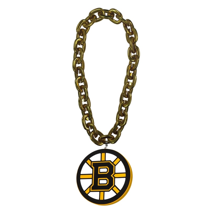 Boston Bruins NHL Gold Fan Chain 10 Inch 3D Foam Necklace