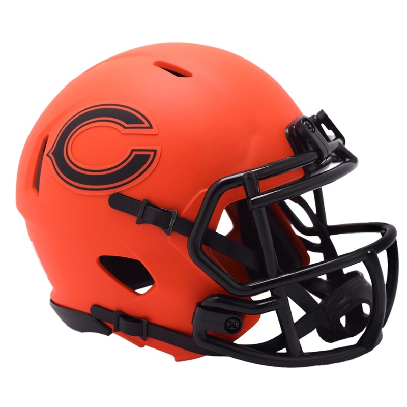 Chicago Bears Alternate RAVE Revolution Speed Mini Football Helmet – New in Riddell Box