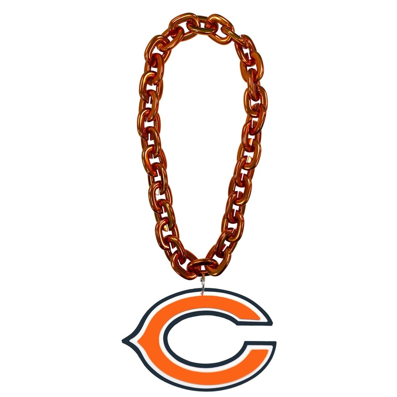 Chicago Bears NFL Touchdown Fan Chain 10 Inch 3D Foam Necklace