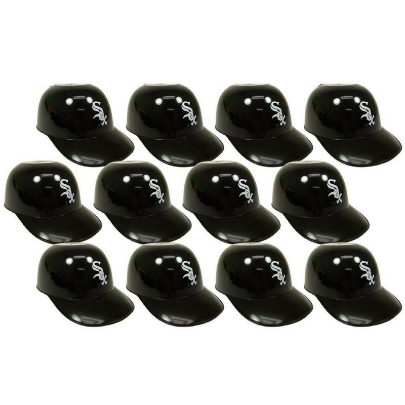 Chicago White Sox MLB 8oz Snack Size / Ice Cream Mini Baseball Helmets – Quantity 12