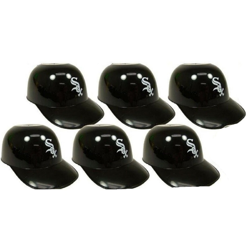 Chicago White Sox MLB 8oz Snack Size / Ice Cream Mini Baseball Helmets – Quantity 6
