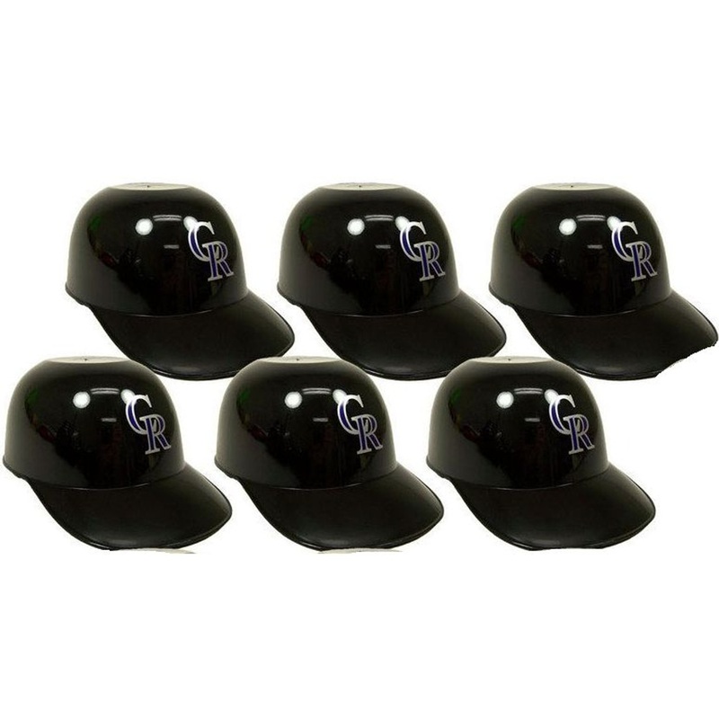 Colorado Rockies MLB 8oz Snack Size / Ice Cream Mini Baseball Helmets – Quantity 6