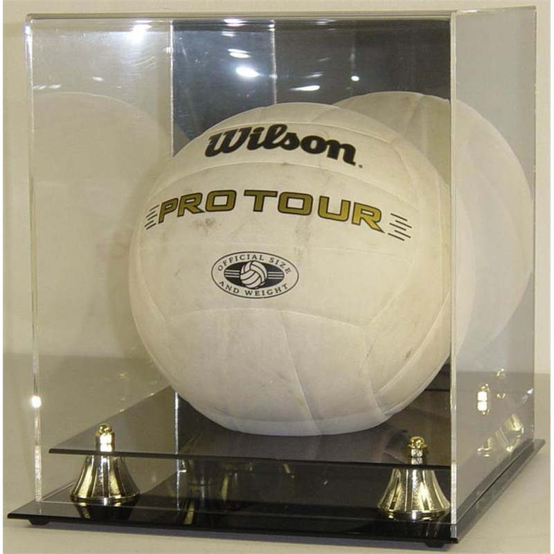 DELUXE VOLLEYBALL DISPLAY with Gold Risers