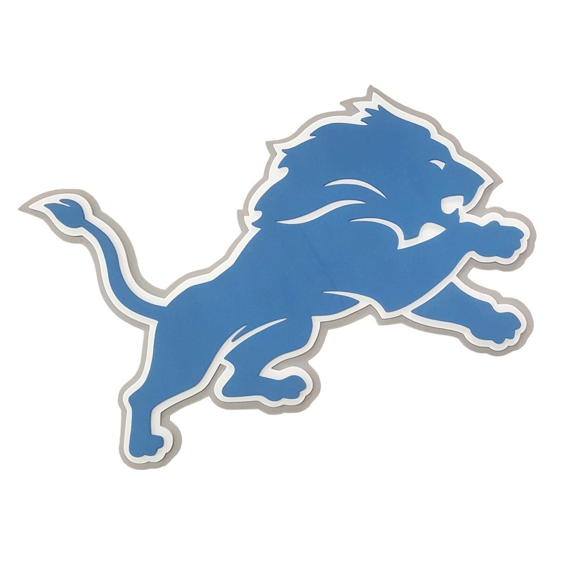 Detroit Lions 3D Fan Foam Logo Sign