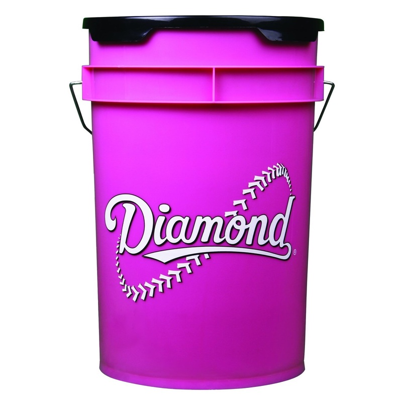 Diamond 6 Gallon Pink Softball Bucket With Padded Lid Black BKT PK