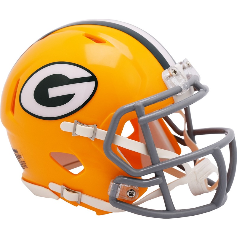 Green Bay Packers 1961 to 1979 Throwback Revolution Speed Mini Football Helmet