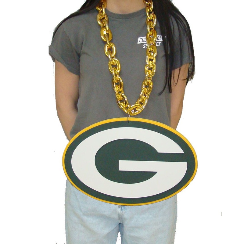 Green Bay Packers NFL BIG LOGO 3D Fan Chain Foam Necklace
