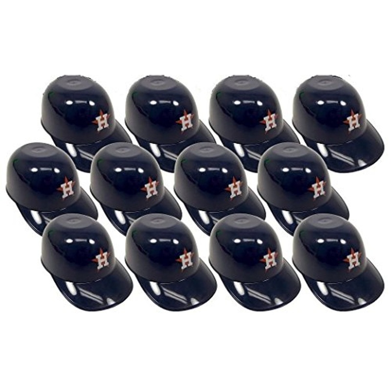 Houston Astros MLB 8oz Snack Size / Ice Cream Mini Baseball Helmets – Quantity 12
