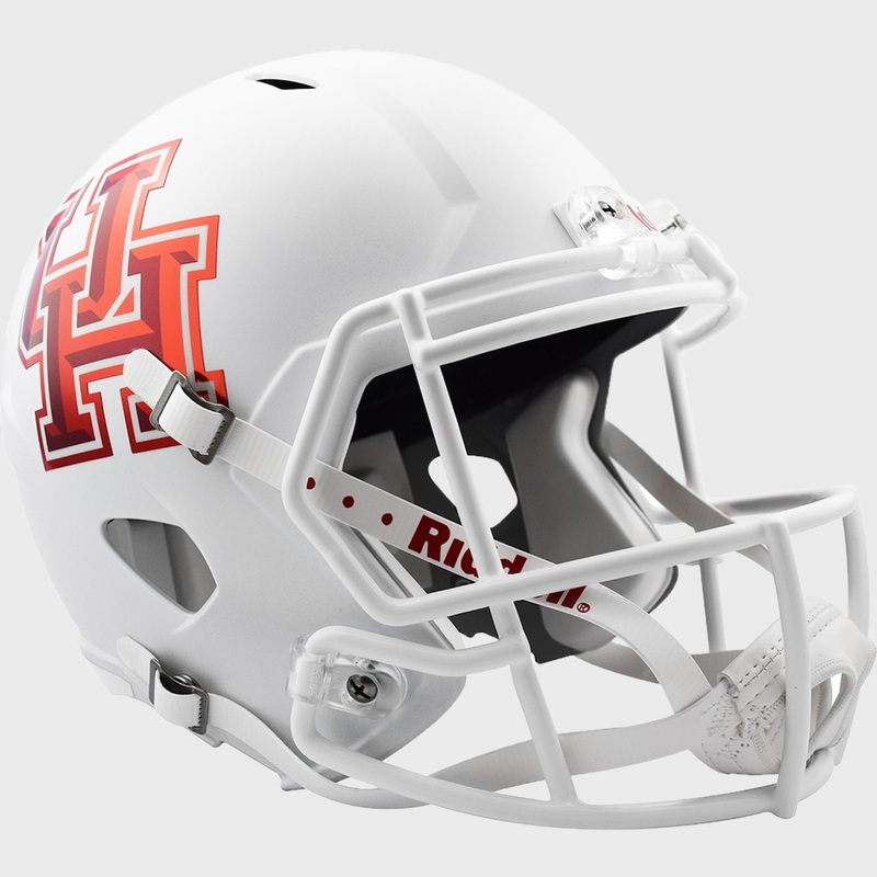 Houston Cougars Matte White NCAA SPEED Riddell Full Size Replica Football Helmet