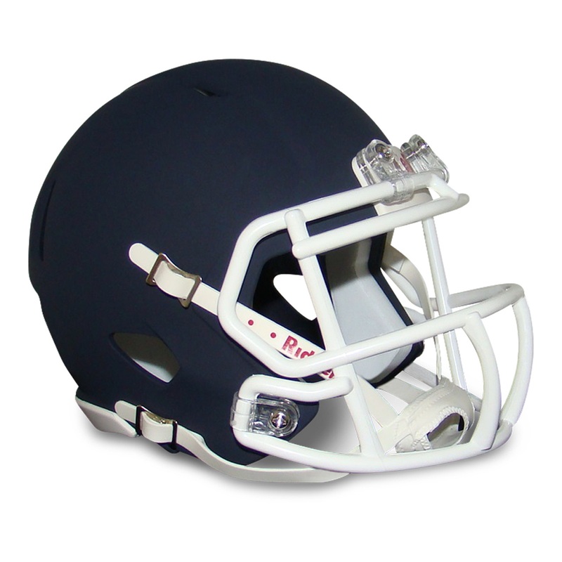Matte Navy Blue with White Mask Blank Riddell Revolution SPEED Mini Football Helmet