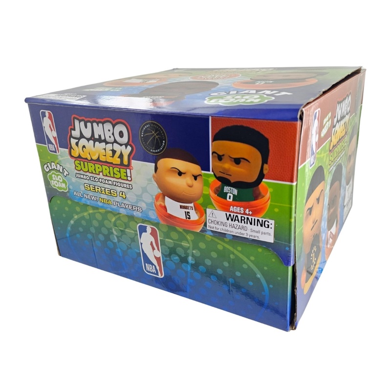 NBA Jumbo Squeezy Squeezymates Capsule Display Box – 18 Capsules – Series 4 Basketball 2025