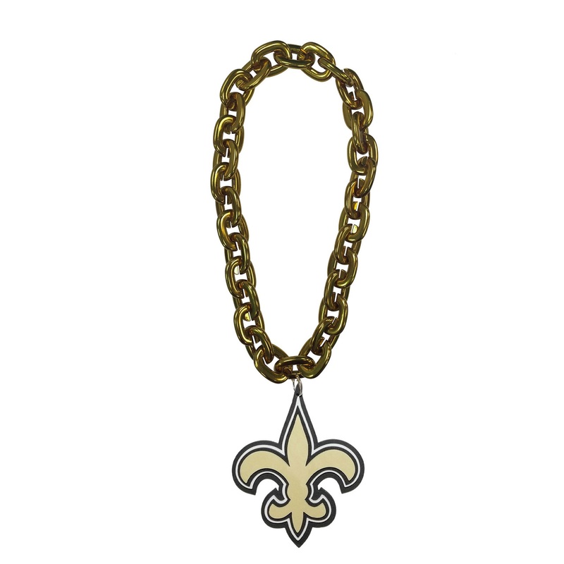 New Orleans Saints NFL Touchdown Fan Chain 10 Inch 3D Foam Magnet Necklace