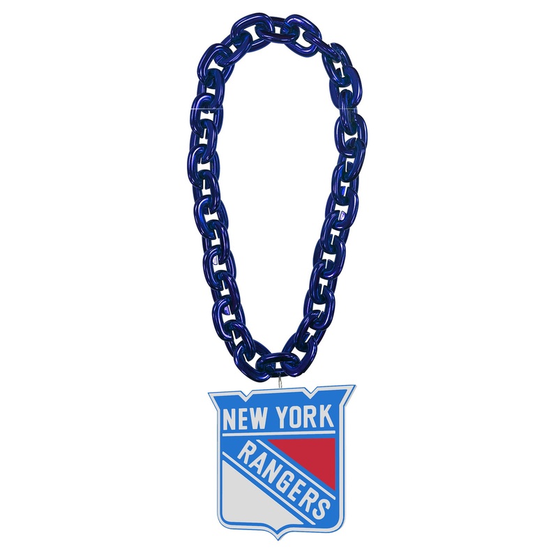 New York Rangers NHL Fan Chain 10 Inch 3D Foam Magnet Necklace